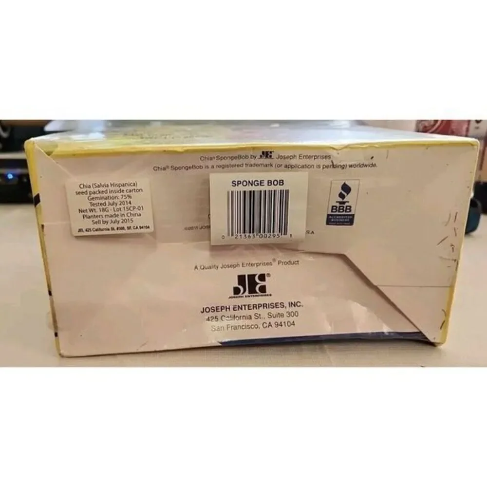 SpongeBob SquarePants Chia Pet Decorative Planter 2010‎ New & Sealed B4